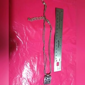 Brighton ( Lace Deco) Double Stand Necklace With Scroll Design Pendant